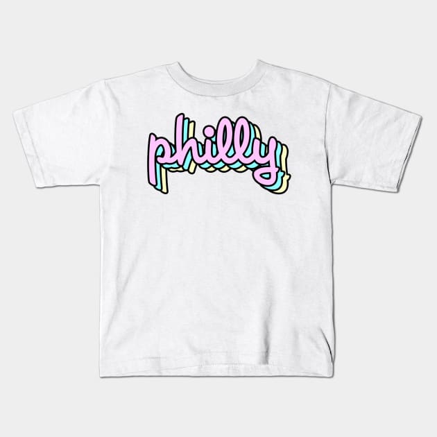 Philly Retro Kids T-Shirt by lolosenese